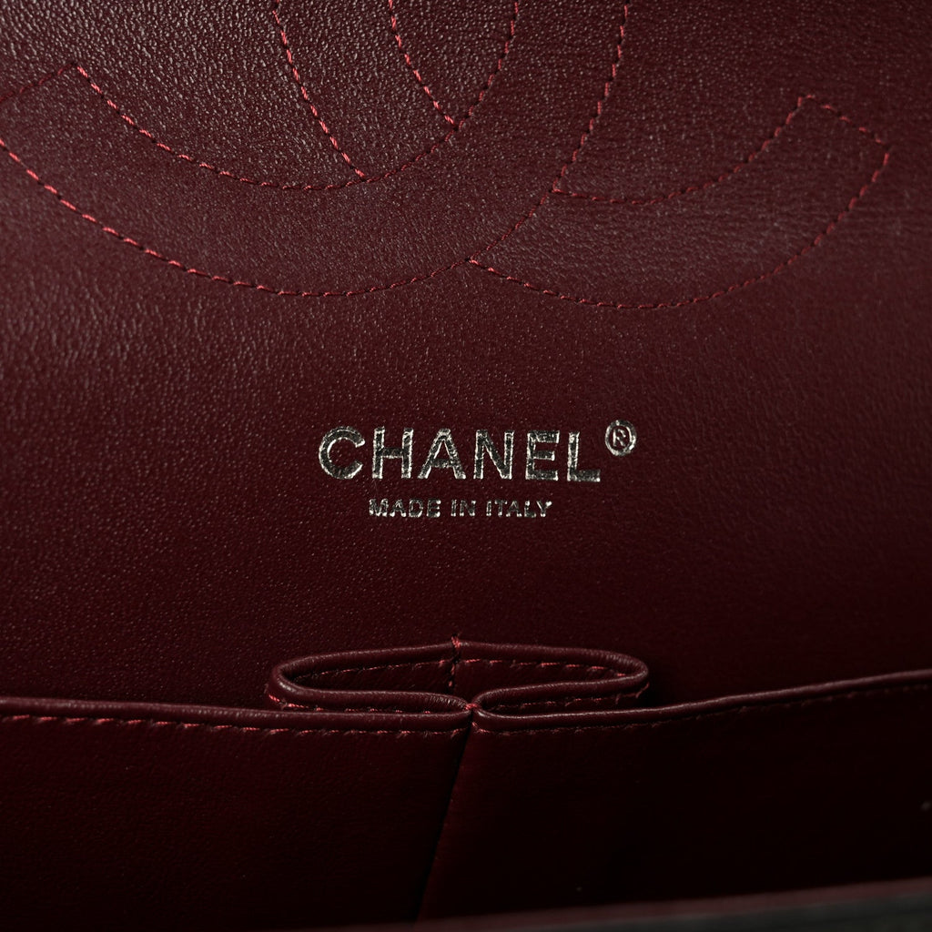 Lambskin Quilted Jumbo Double Flap Black