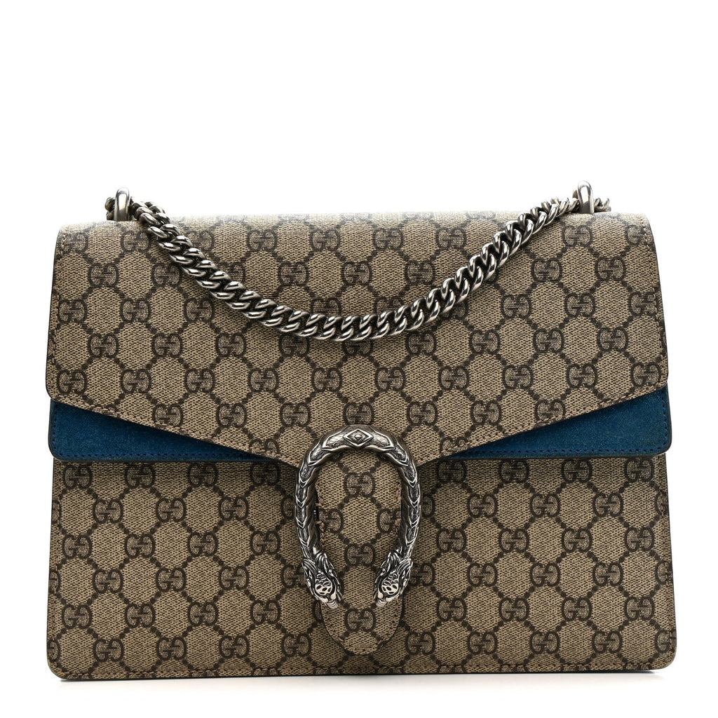 GG Supreme Monogram Medium Dionysus Shoulder Bag Blue