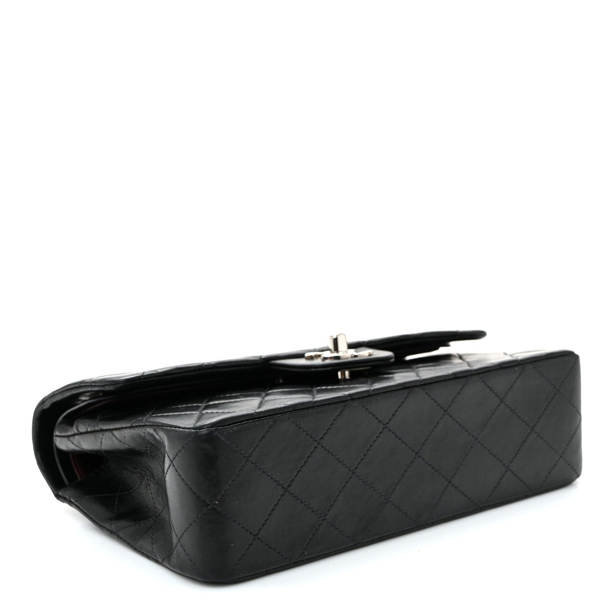 Lambskin Quilted Small Double Flap Black