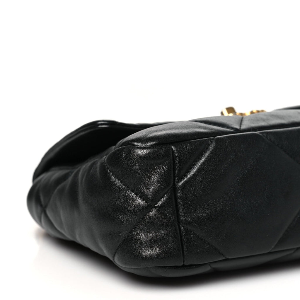 Lambskin Quilted Medium Chanel 19 Flap Black