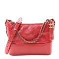 Aged Calfskin Quilted New Medium Gabrielle Hobo Red