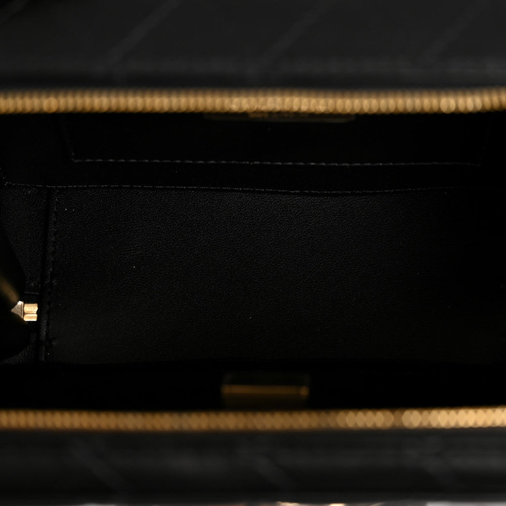 Lambskin Quilted Coco Click Bag Black
