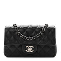 Caviar Quilted Mini Rectangular Flap Black