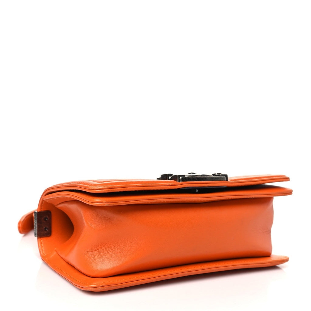 Snakeskin Small Boy Flap Orange