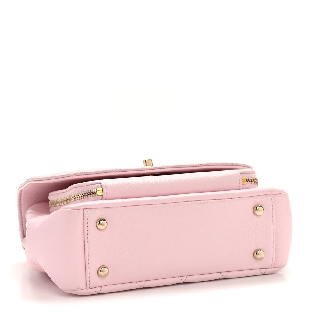 Caviar Quilted Medium Business Affinity Flap Light Pink
