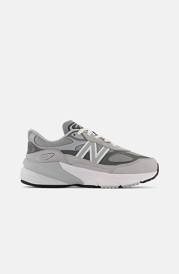 New Balance Kids' FuelCell 990v6 Lace Shoes - Grey Matter/Silver